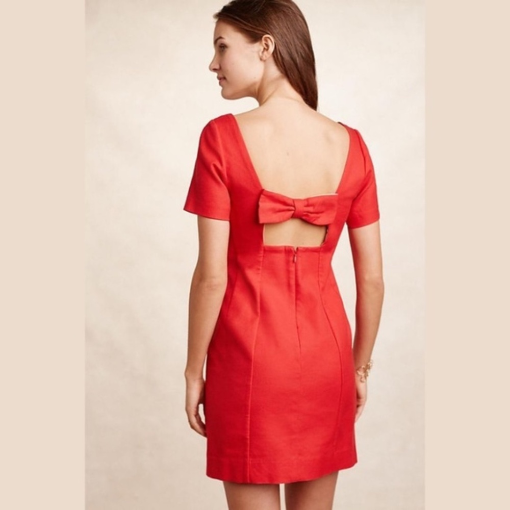 Maeve Alexia Bow-Back Shift, 0136 red mini
